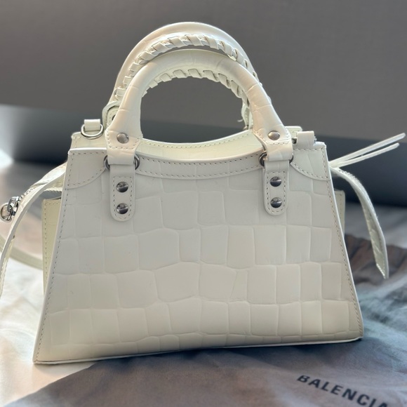 Balenciaga 
White Croc Super Nano Neo Classic Bag (brand new) - Picture 5 of 10